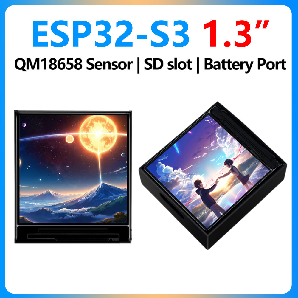 Espressif Esp32 - Waveshare ESP32-S3 Mini TV LCD 1,3