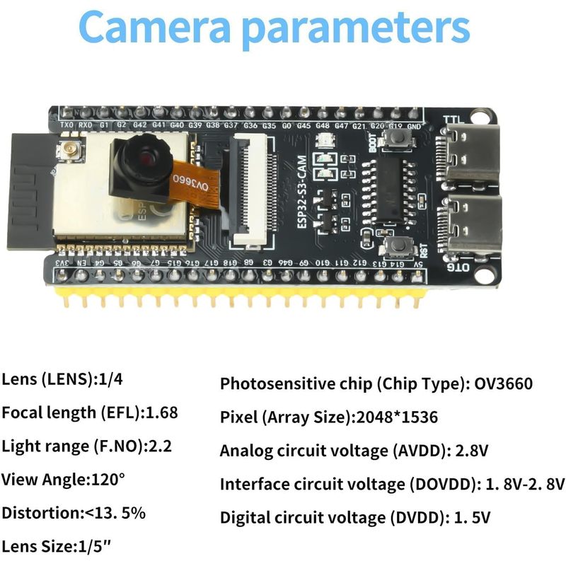 Carte ESP32-S3-CAM avec caméra - Esp32 Wifi Bluetooth Module avis et prix